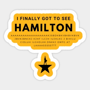 hamilton finally Sticker